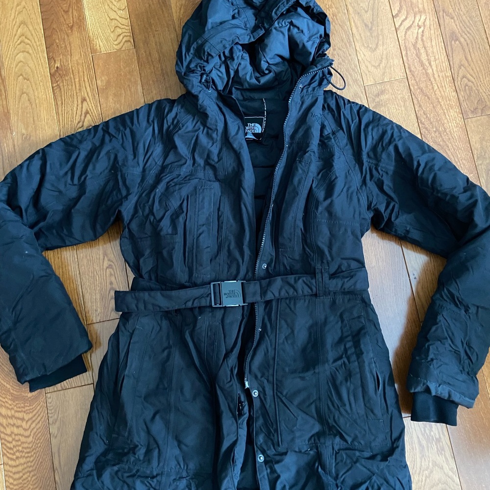 The North Face Black Puffer Jacket with Hood and Insulation